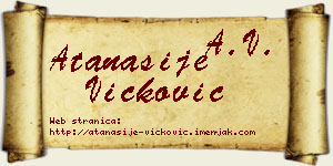 Atanasije Vicković vizit kartica
